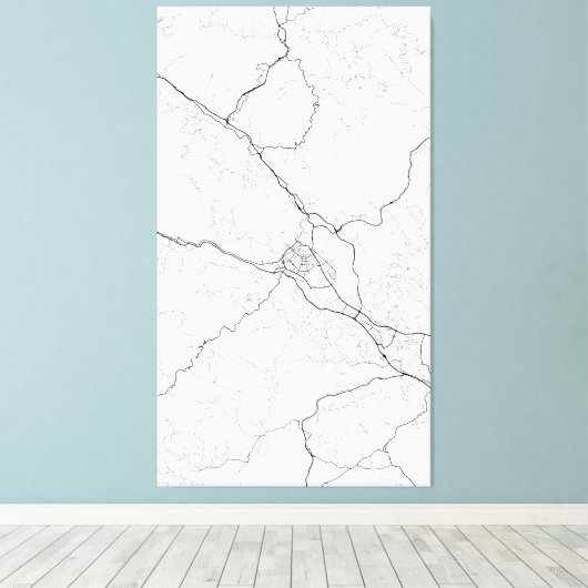 Toile Baise City Map Print, Guangxi China Wall Art, Mode (Insitu (Plancher de Bois))