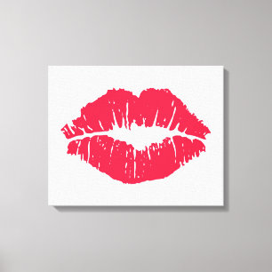 Toile Baiser de rouge à lèvres
