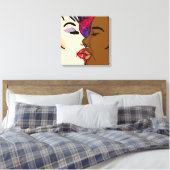 Toile Baiser romantique | Romance interraciale (Insitu(Chambre))