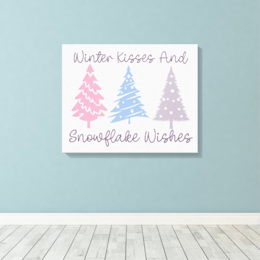 Toile Baisers d'hiver et wis de flocon (Insitu (Plancher de Bois))