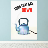 Toile Baisse le poster vintage du gaz (Insitu (Plancher de Bois))