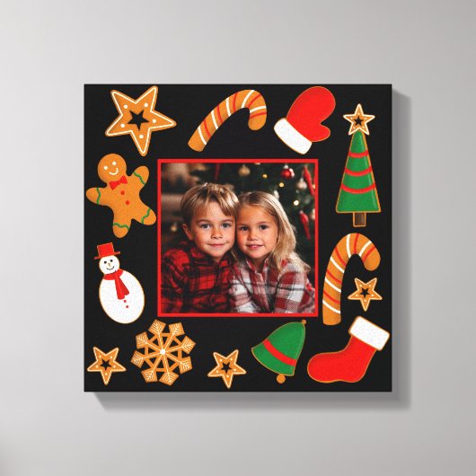 Toile Baking Spirits Bright Cookie Custom Photo (Recto)