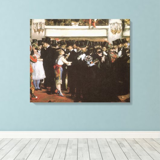 Toile Bal masqué à l'Opéra par Édouard Manet (Insitu (Plancher de Bois))