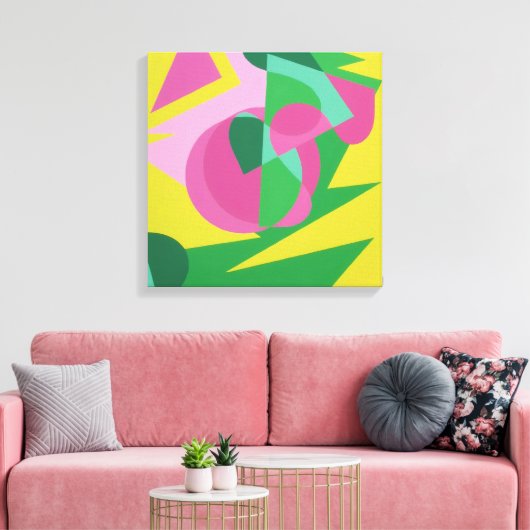 Toile Balancing Act Yellow Background Canvas Print (Insitu(Salon))