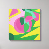 Toile Balancing Act Yellow Background Canvas Print (Recto)