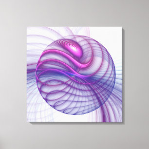 Toile Balançoire Belle Moderne Art Fractal Abstrait Rose