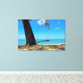 Toile Balançoires et arbre sur le sable (Insitu (Plancher de Bois))