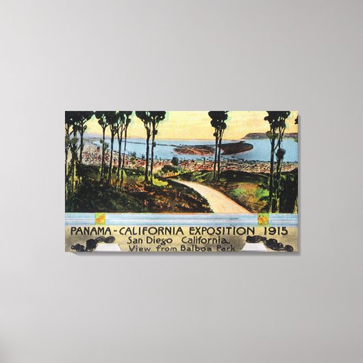 Toile Balboa Park Vue de la ville, Panama-CA Expo (Recto)