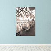 Toile Balcon de restaurant pittoresque, Italie (Insitu (Plancher de Bois))