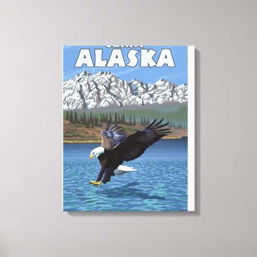 Toile Bald Eagle Diving - Curry, Alaska (Recto)