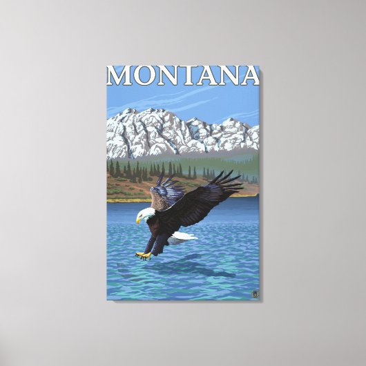 Toile Bald Eagle Diving - Montana (Recto)
