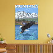 Toile Bald Eagle Diving - Montana (Insitu(Salon))