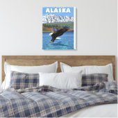 Toile Bald Eagle Diving - Valdez, Alaska (Insitu(Chambre))