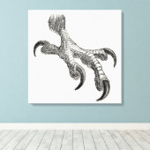 Toile Bald vintage Eagle Claw Oiseaux Personnalisés (Insitu (Plancher de Bois))