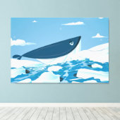 Toile Baleine arctique (Insitu (Plancher de Bois))