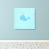 Toile Baleine Belle Bleue Turquoise (Insitu (Plancher de Bois))