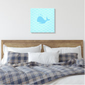 Toile Baleine Belle Bleue Turquoise (Insitu(Chambre))
