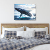 Toile baleine bleue (Insitu(Chambre))
