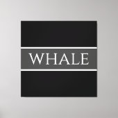 Toile BALEINE Fun gris foncé Noir Blanc Orca Stripes (Recto)