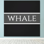 Toile BALEINE Fun gris foncé Noir Blanc Orca Stripes (Insitu (Plancher de Bois))