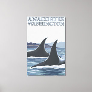Toile Baleines #1 - Anacortes, Washington d'orque