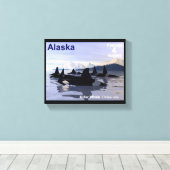 Toile Baleines tueuses - Alaska Postage (Insitu (Plancher de Bois))