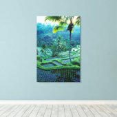 Toile Bali | Vue d'ensemble des rizières (Insitu (Plancher de Bois))