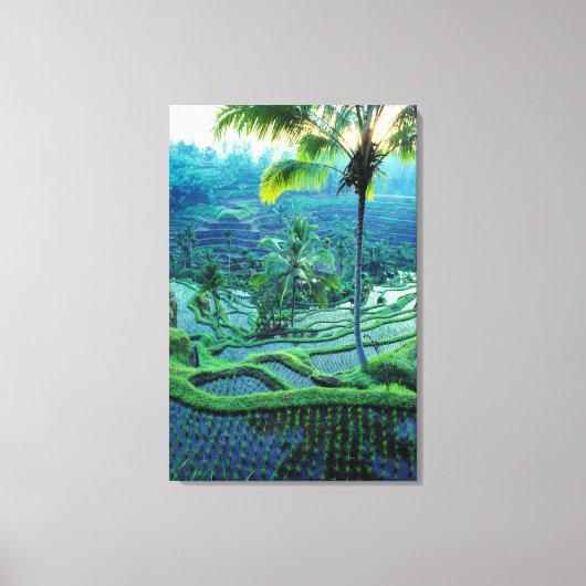 Toile Bali | Vue d'ensemble des rizières (Recto)