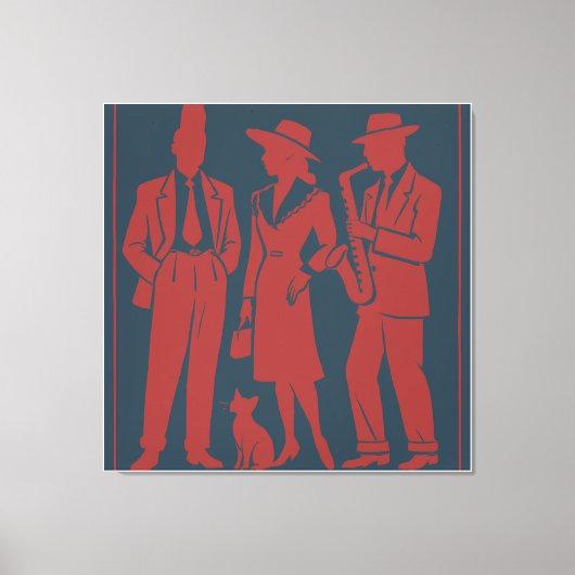 Toile Balise cadeau Zazous (Recto)