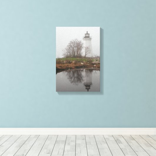 Toile Balise dans le brouillard (Insitu (Plancher de Bois))