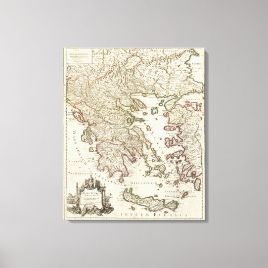 Toile Balkans Peninsula, Grèce, Macedonia (Recto)