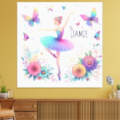 Toile Ballarina, Fleurs et Papillons (Insitu(Salon))