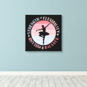 Toile Ballerina Ballet Dancer - Valeurs Mindset (Insitu (Plancher de Bois))