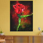 Toile Ballerina Rose Ballet Dancer Canvas Imprimer Peint (Insitu(Salon))