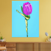 Toile Ballerina Tulip Ballet Dancer Canvas Imprimer (Insitu(Salon))