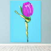 Toile Ballerina Tulip Ballet Dancer Canvas Imprimer (Insitu (Plancher de Bois))