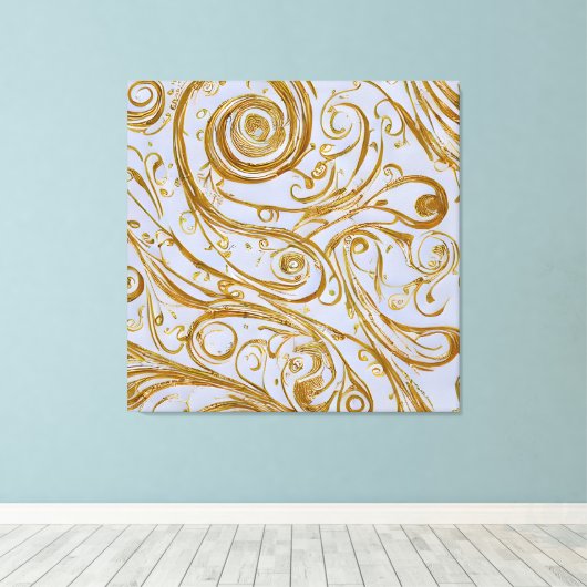 Toile Balles d'or : Élégance dévoilée (Insitu (Plancher de Bois))