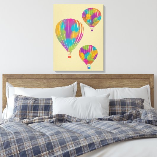 Toile Ballons à air chaud avec arc-en-ciel peint (Insitu(Chambre))