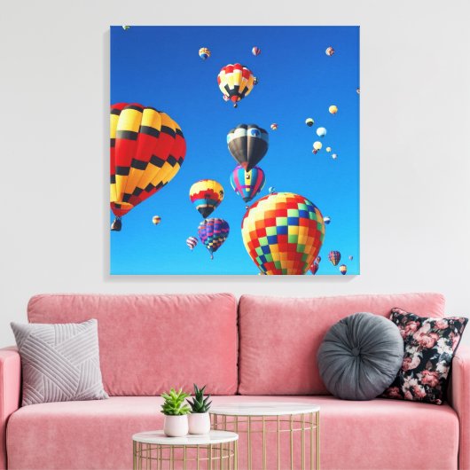 Toile Ballons à air chaud Ciel bleu (Insitu(Salon))