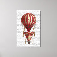 Ballons à air chaud en cascade rouge