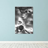 Toile Ballons à air chaud en flammes, noir et blanc d'ar (Insitu (Plancher de Bois))