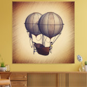 Toile Ballons à air chaud Steampunk avec bateau (Insitu(Salon))