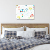 Toile Ballons vintages : Aquarelle Whimsical sans joint. (Insitu(Chambre))