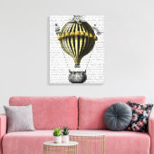 Toile Ballotte baroque Noir Jaune (Insitu(Salon))