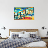 Toile Balnéaire, Oregon - Grandes Lettres Scènes 2 (Insitu(Chambre))