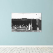 Toile Balnéaire, Oregon Vue de Hoefler Ice Cream Shop (Insitu (Plancher de Bois))