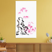 Toile Bambou - rouge (Insitu(Salon))