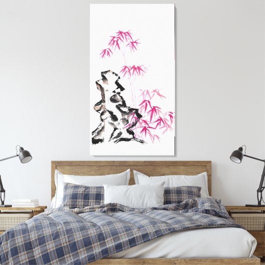 Toile Bambou - rouge (Insitu(Chambre))