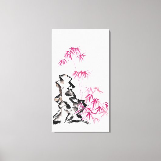 Toile Bambou - rouge (Recto)