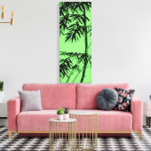 Toile Bambou - vert olive - bw (Insitu(Salon))